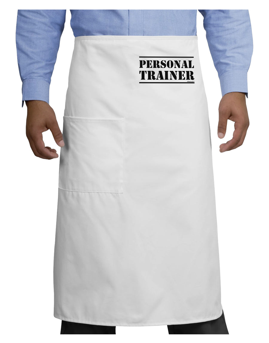 Personal Trainer Military Text Adult Bistro Apron-Bistro Apron-TooLoud-White-One-Size-Adult-Davson Sales