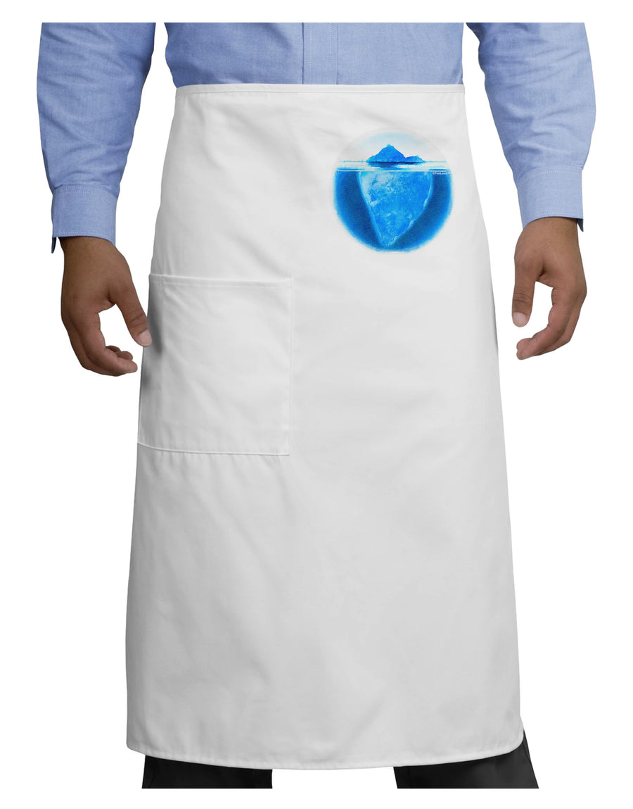 Iceberg Watercolor Adult Bistro Apron-Bistro Apron-TooLoud-White-One-Size-Adult-Davson Sales