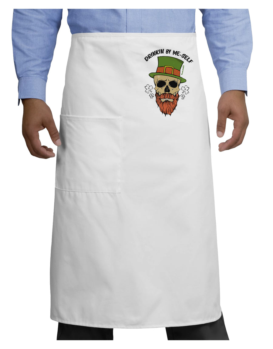 Drinking By Me-Self Adult Bistro Apron-Bistro Apron-TooLoud-White-One-Size-Adult-Davson Sales