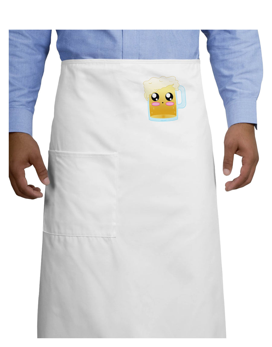 Draft the cute Beer Adult Bistro Apron-Bistro Apron-TooLoud-White-One-Size-Adult-Davson Sales