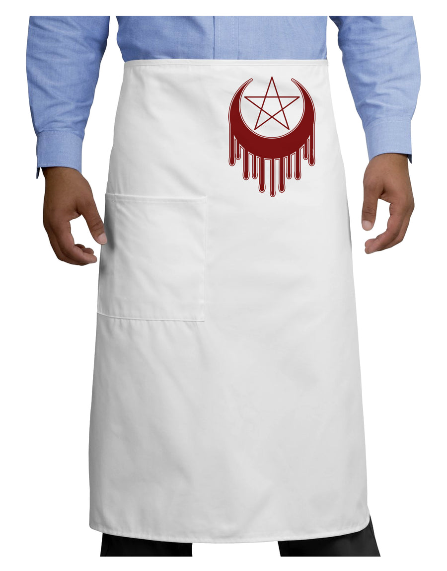 Weeping Crescent Blood Moon Star Adult Bistro Apron-Bistro Apron-TooLoud-White-One-Size-Adult-Davson Sales