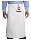 I Heart Zombies - Bio Hazard Heart Adult Bistro Apron-Bistro Apron-TooLoud-White-One-Size-Adult-Davson Sales