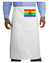 LGBT Rainbow Gadsden Flag Freedom Adult Bistro Apron-Bistro Apron-TooLoud-White-One-Size-Adult-Davson Sales