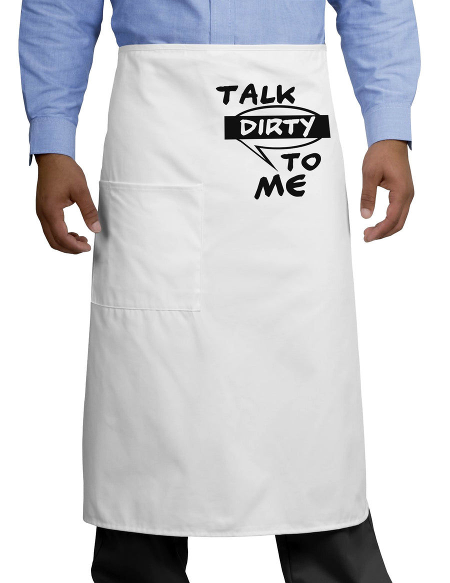 Talk Dirty To Me Censored Adult Bistro Apron-Bistro Apron-TooLoud-White-One-Size-Adult-Davson Sales