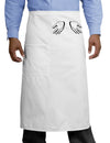 Shrugging Hands Adult Bistro Apron-Bistro Apron-TooLoud-White-One-Size-Adult-Davson Sales