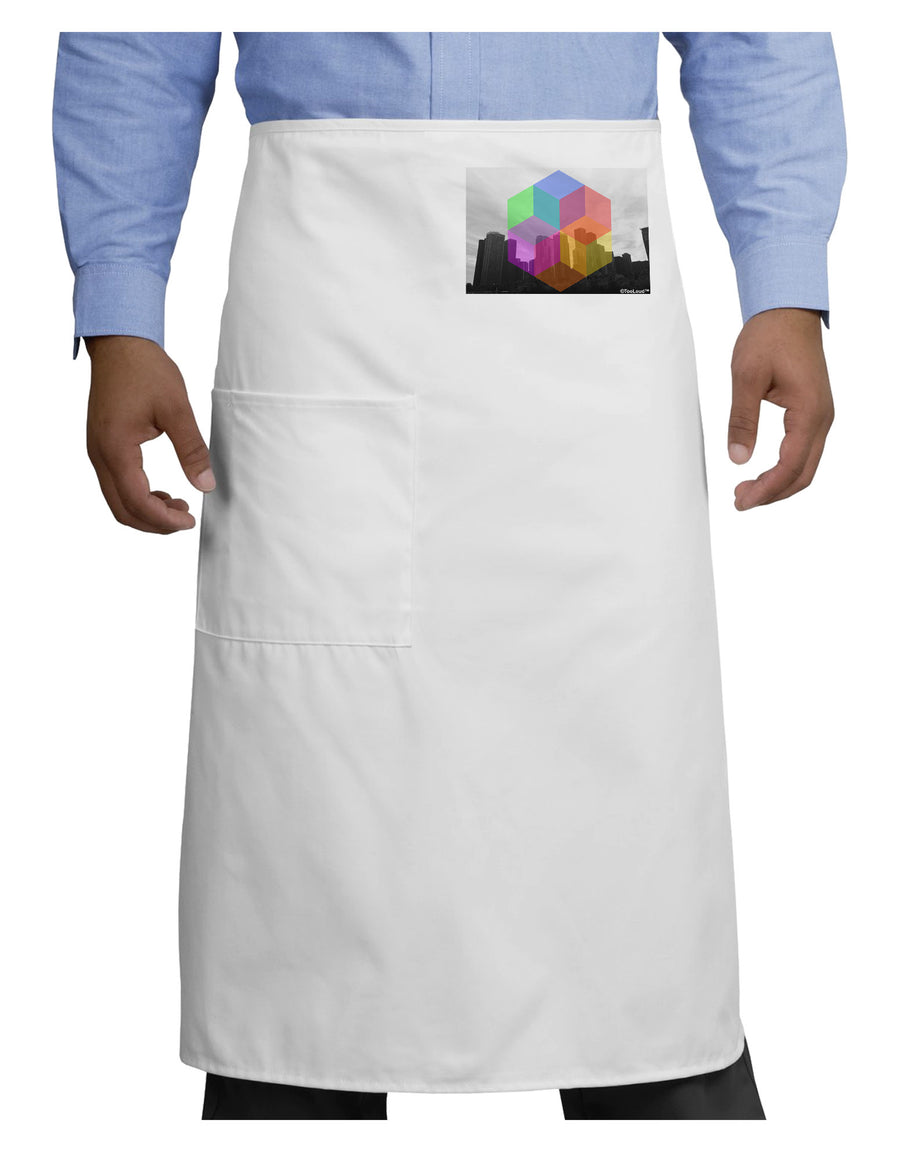 Chicago Abstract Adult Bistro Apron-Bistro Apron-TooLoud-White-One-Size-Adult-Davson Sales