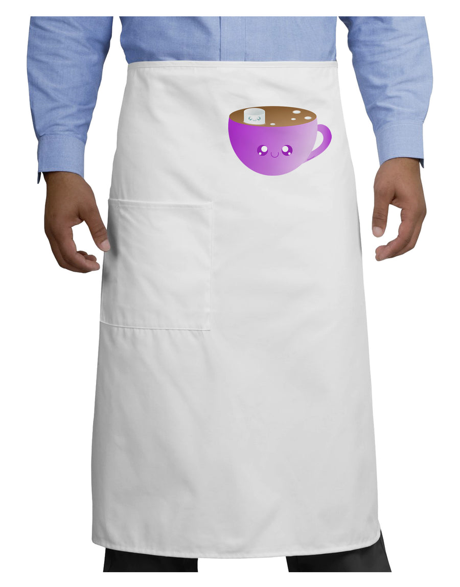 Cute Hot Cocoa Christmas Adult Bistro Apron-Bistro Apron-TooLoud-White-One-Size-Adult-Davson Sales