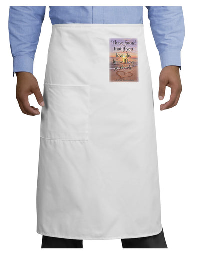 Life Will Love You Back Adult Bistro Apron by TooLoud-Bistro Apron-TooLoud-White-One-Size-Adult-Davson Sales