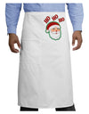 Ho Ho Ho Santa Claus Face Faux Applique Adult Bistro Apron-Bistro Apron-TooLoud-White-One-Size-Adult-Davson Sales