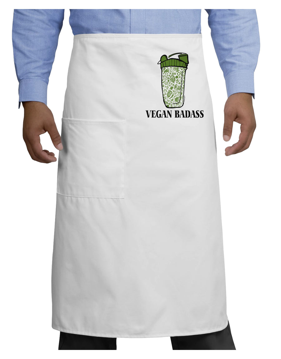 Vegan Badass Bottle Print Adult Bistro Apron-Bistro Apron-TooLoud-White-One-Size-Adult-Davson Sales