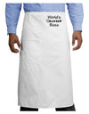 World's Okayest Boss Text - Boss Day Adult Bistro Apron-Bistro Apron-TooLoud-White-One-Size-Adult-Davson Sales