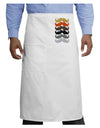 Natural Mustache Rainbow Adult Bistro Apron-Bistro Apron-TooLoud-White-One-Size-Adult-Davson Sales