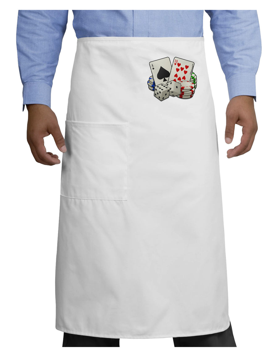 Gambling Weapons Adult Bistro Apron-Bistro Apron-TooLoud-White-One-Size-Adult-Davson Sales