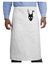 Scary Bunny Face Black Adult Bistro Apron-Bistro Apron-TooLoud-White-One-Size-Adult-Davson Sales