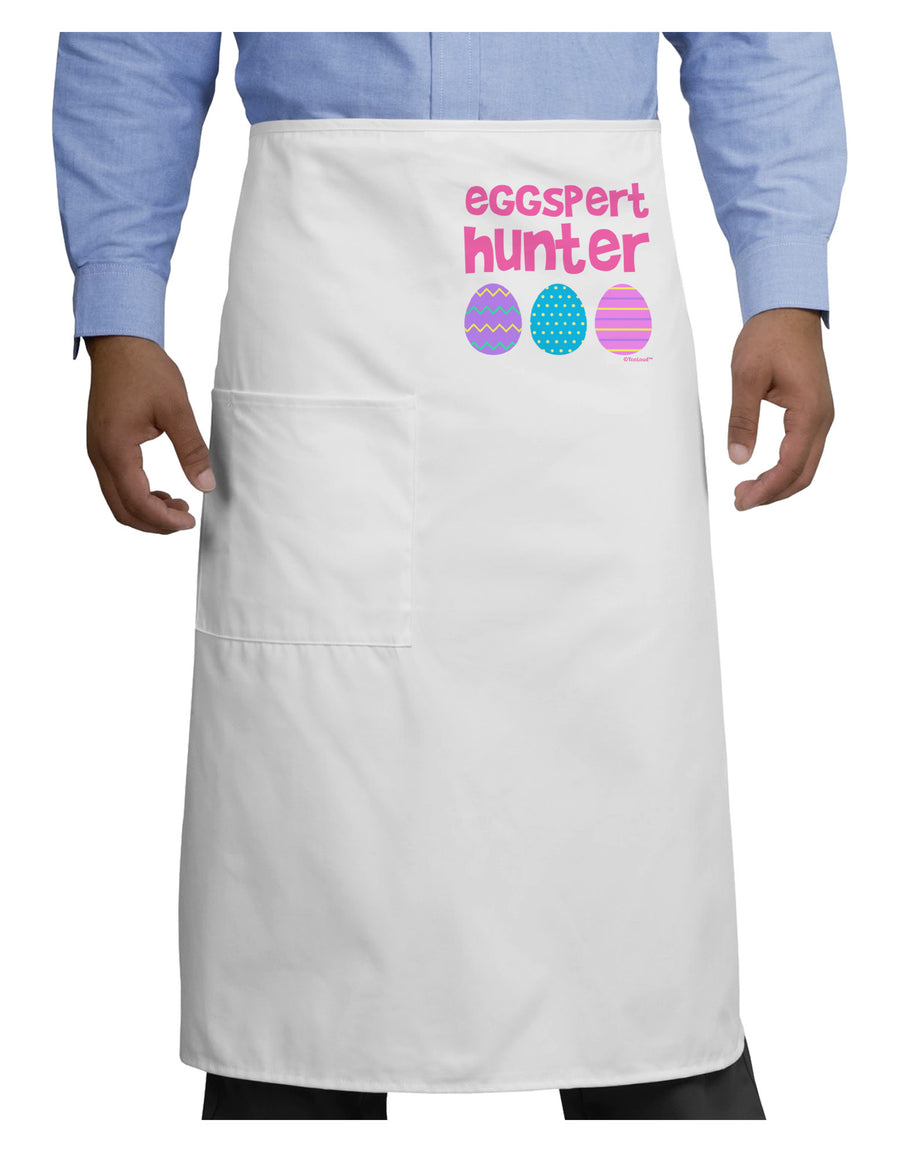 TooLoud Eggspert Hunter - Easter - Pink Adult Bistro Apron-Bistro Apron-TooLoud-White-One-Size-Adult-Davson Sales