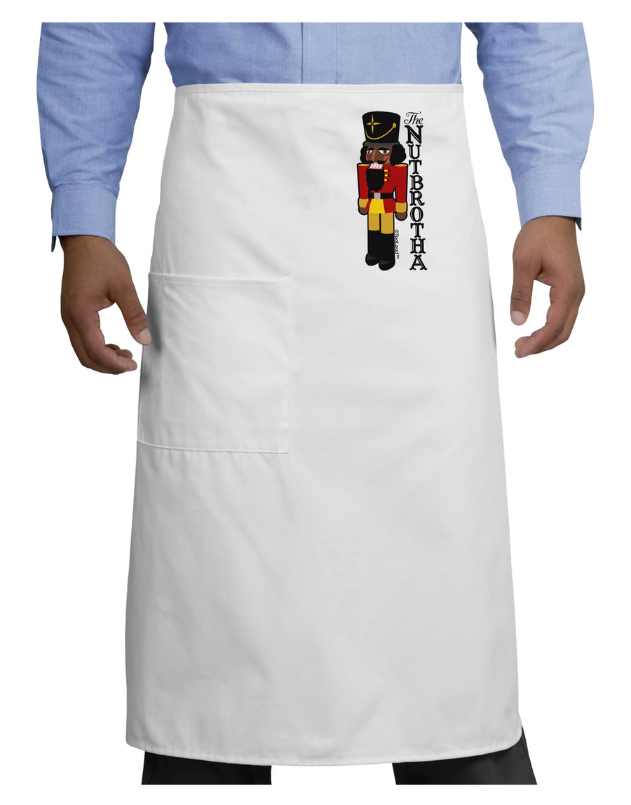 The Nutbrotha - Black Nutcracker Adult Bistro Apron by-Bistro Apron-TooLoud-White-One-Size-Adult-Davson Sales