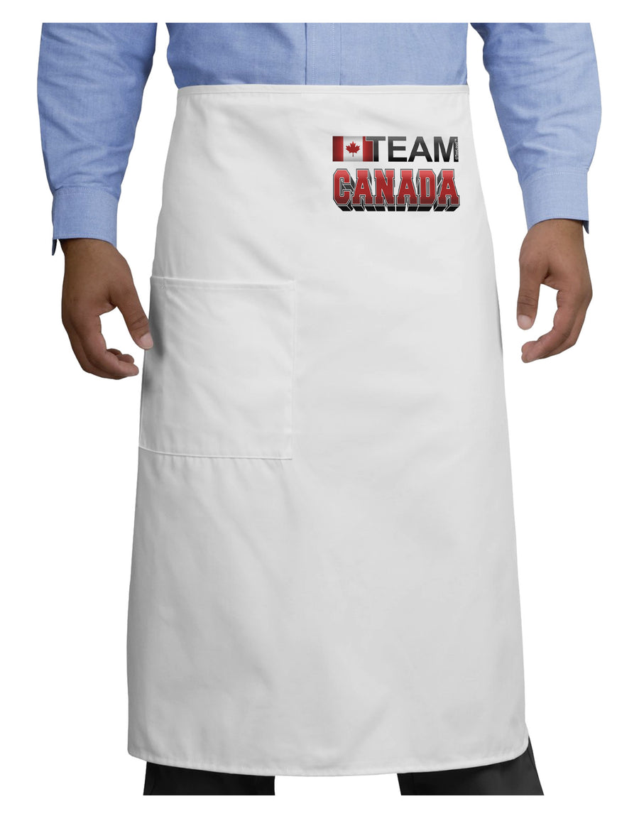 Sporty Team Canada Adult Bistro Apron-Bistro Apron-TooLoud-White-One-Size-Adult-Davson Sales