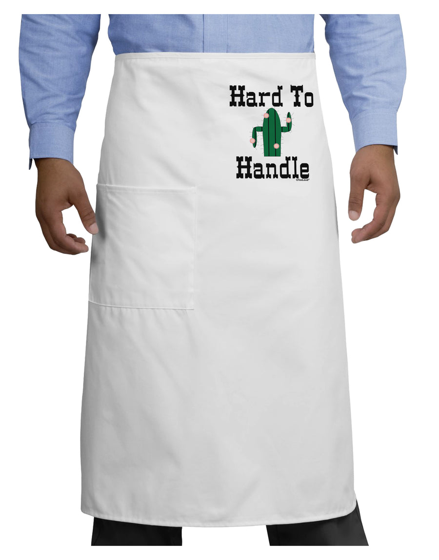 Hard To Handle Cactus Adult Bistro Apron by TooLoud-Bib Apron-TooLoud-White-One-Size-Adult-Davson Sales