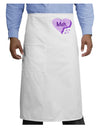 Meh Candy Heart Purple - Valentines Day Adult Bistro Apron by TooLoud-Bistro Apron-TooLoud-White-One-Size-Adult-Davson Sales