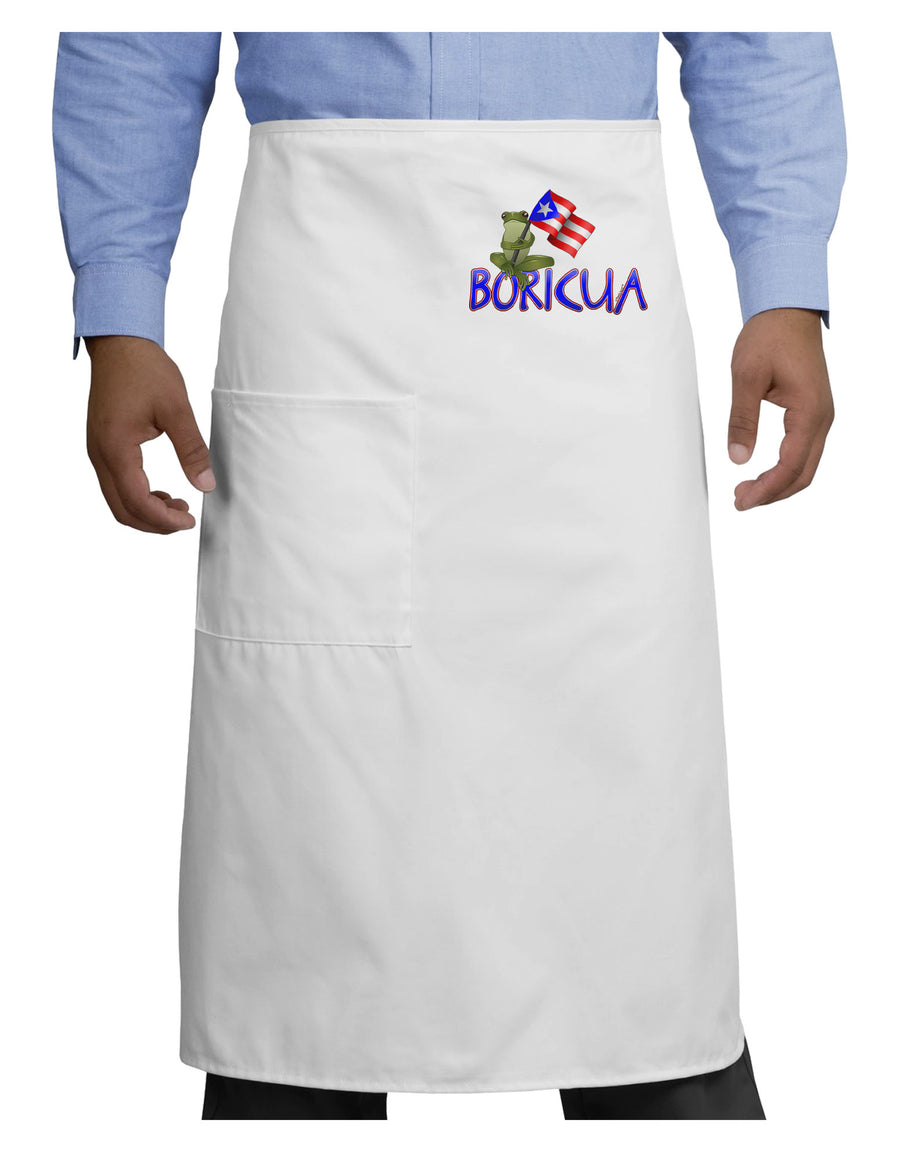 Coqui Boricua Adult Bistro Apron-Bistro Apron-TooLoud-White-One-Size-Adult-Davson Sales