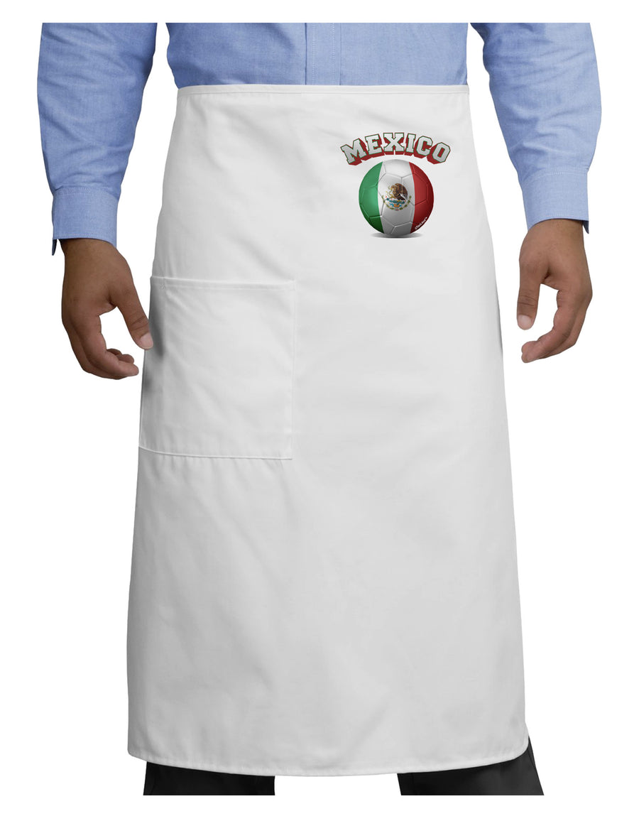 Soccer Ball Flag - Mexico Adult Bistro Apron-Bistro Apron-TooLoud-White-One-Size-Adult-Davson Sales