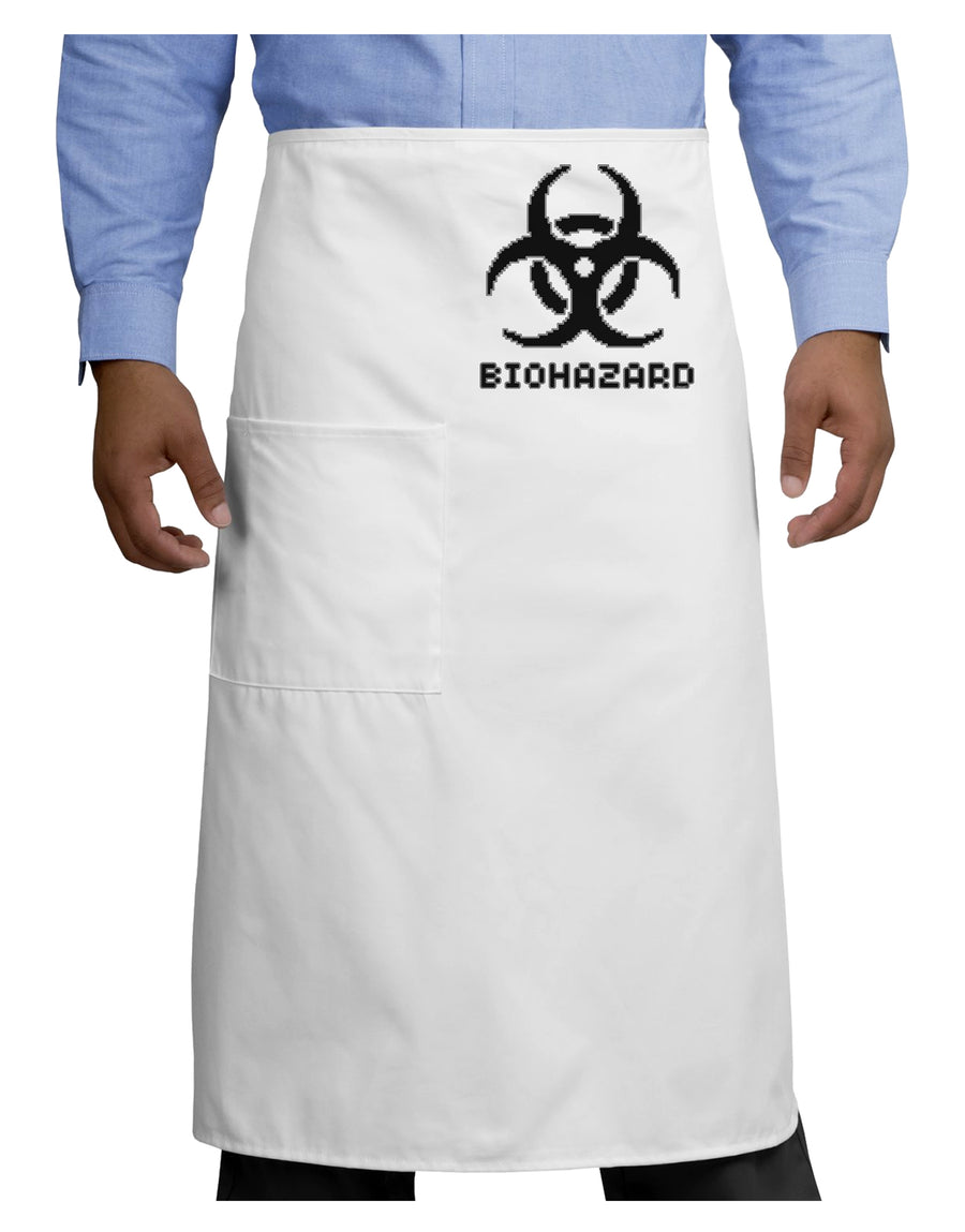 Biohazard Symbol Pixels - Apocalypse Adult Bistro Apron-Bistro Apron-TooLoud-White-One-Size-Adult-Davson Sales