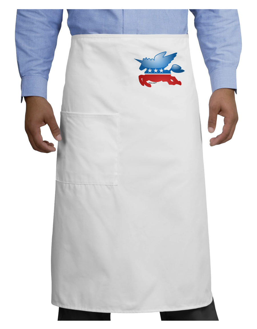 Unicorn Political Symbol Adult Bistro Apron-Bistro Apron-TooLoud-White-One-Size-Adult-Davson Sales