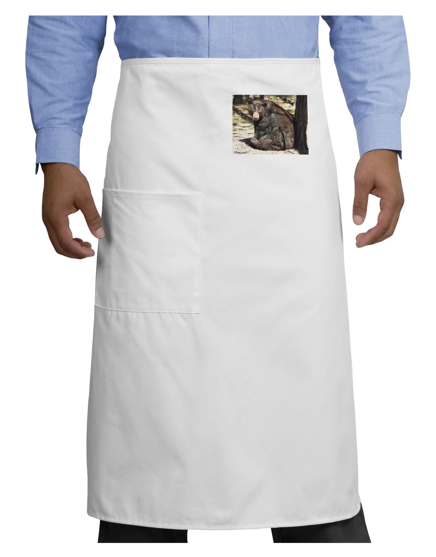 Sad Black Bear Adult Bistro Apron-Bistro Apron-TooLoud-White-One-Size-Adult-Davson Sales