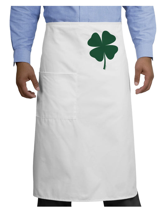 Lucky Four Leaf Clover St Patricks Day Adult Bistro Apron-Bistro Apron-TooLoud-White-One-Size-Adult-Davson Sales