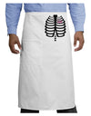 Black Skeleton Ribcage with Pink Heart Halloween Adult Bistro Apron-Bistro Apron-TooLoud-White-One-Size-Adult-Davson Sales