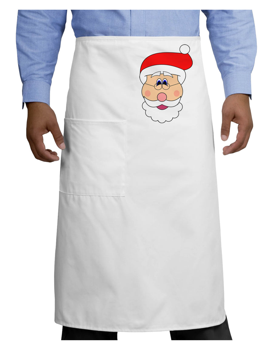 Santa Claus Face Christmas Adult Bistro Apron-Bistro Apron-TooLoud-White-One-Size-Adult-Davson Sales