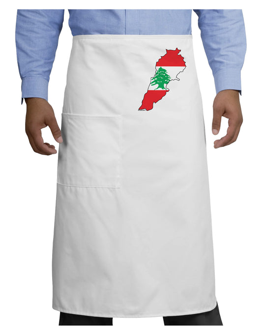 Lebanon Flag Silhouette Adult Bistro Apron-Bistro Apron-TooLoud-White-One-Size-Adult-Davson Sales