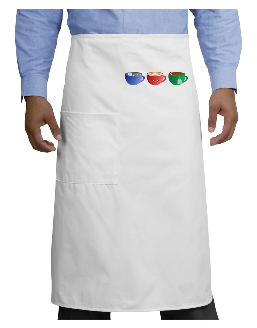 Cute Holiday Drink Set - Christmas Adult Bistro Apron-Bistro Apron-TooLoud-White-One-Size-Adult-Davson Sales