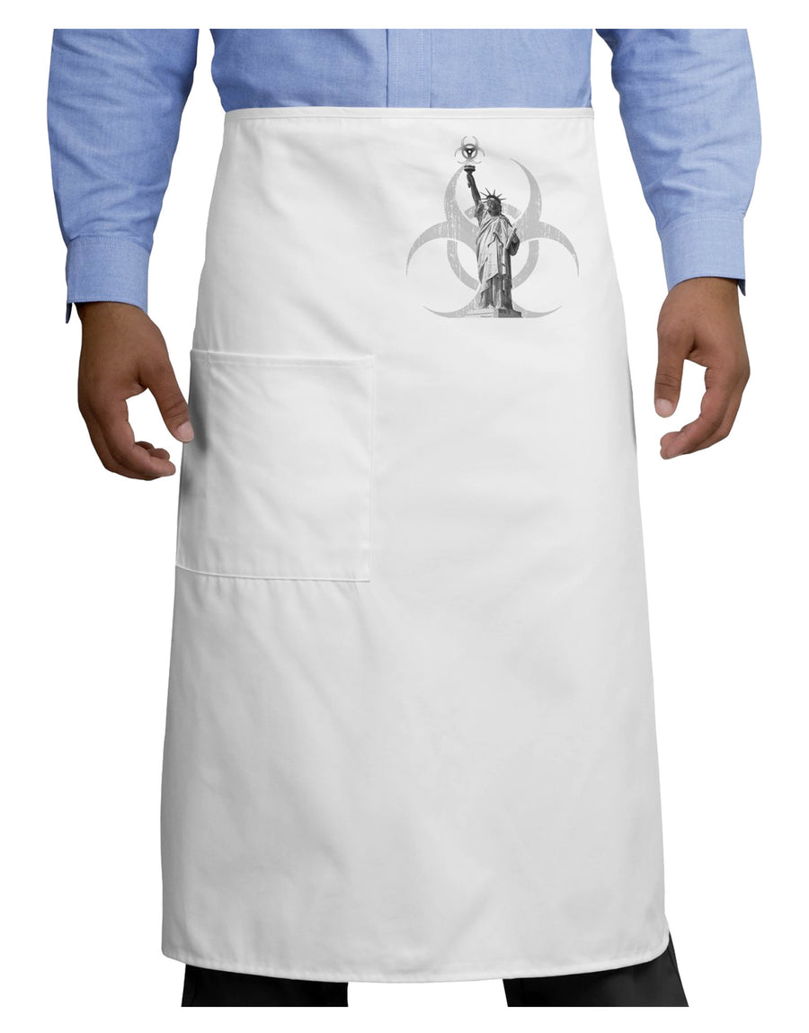 Biohazard Statue of Liberty Adult Bistro Apron-Bistro Apron-TooLoud-White-One-Size-Adult-Davson Sales