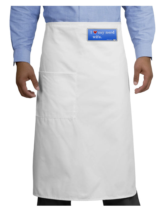 I Heart My Nerd Wife - Retro Adult Bistro Apron by TooLoud-Bistro Apron-TooLoud-White-One-Size-Adult-Davson Sales