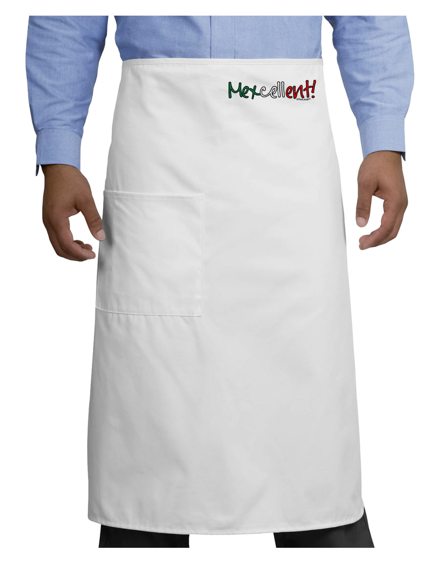 Mexcellent Flag Color - Cinco De Mayo Adult Bistro Apron-Bistro Apron-TooLoud-White-One-Size-Adult-Davson Sales