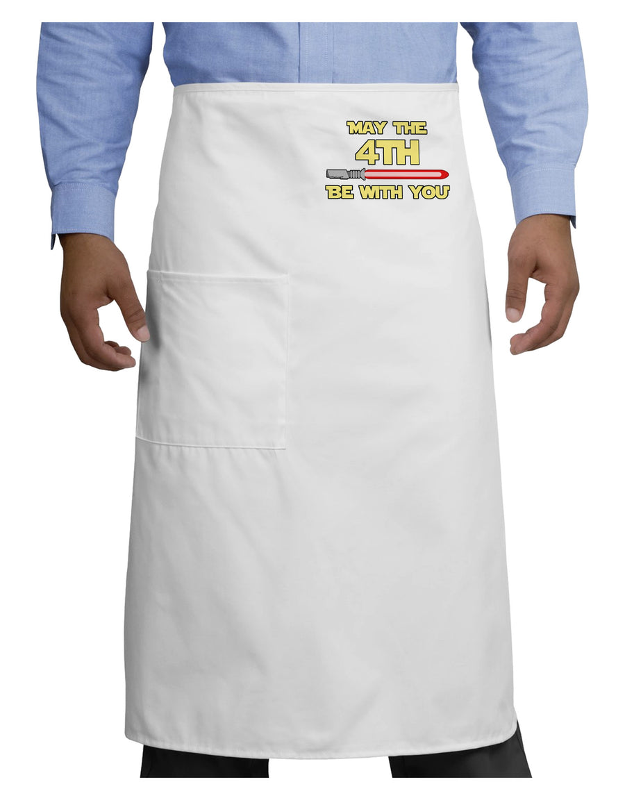 4th Be With You Beam Sword Adult Bistro Apron-Bistro Apron-TooLoud-White-One-Size-Adult-Davson Sales