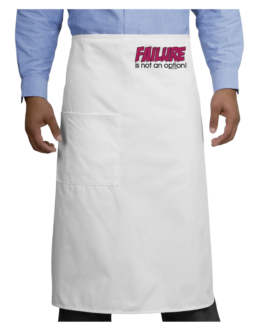 Failure Is Not An Option Distressed Adult Bistro Apron by TooLoud-Bistro Apron-TooLoud-White-One-Size-Adult-Davson Sales