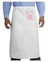 TooLoud Cute Bunny with Floppy Ears - Pink Adult Bistro Apron-Bistro Apron-TooLoud-White-One-Size-Adult-Davson Sales