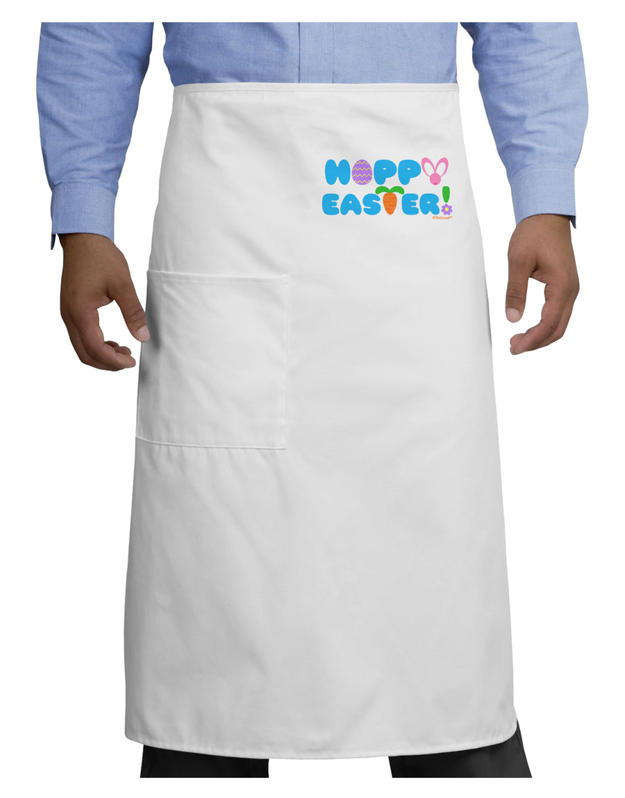 Cute Decorative Hoppy Easter Design Adult Bistro Apron by TooLoud-Bistro Apron-TooLoud-White-One-Size-Adult-Davson Sales