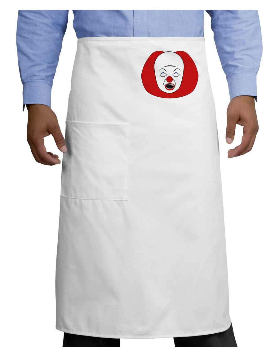 Scary Face Clown - Halloween Adult Bistro Apron-Bistro Apron-TooLoud-White-One-Size-Adult-Davson Sales