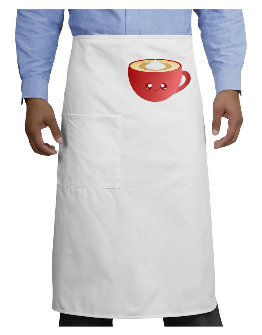 Cute Christmas Drink Eggnog Adult Bistro Apron-Bistro Apron-TooLoud-White-One-Size-Adult-Davson Sales