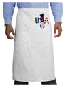 USA Bobsled Adult Bistro Apron by TooLoud-Bib Apron-TooLoud-White-One-Size-Adult-Davson Sales