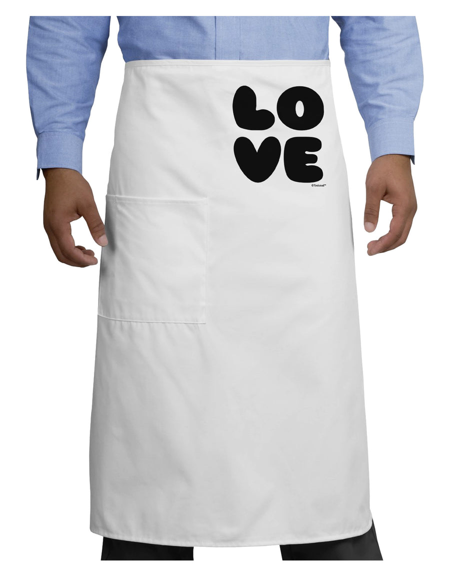 LOVE Text Adult Bistro Apron by TooLoud-Bistro Apron-TooLoud-White-One-Size-Adult-Davson Sales