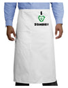 I Heart Zombies - Bio Hazard Heart Green Adult Bistro Apron-Bistro Apron-TooLoud-White-One-Size-Adult-Davson Sales