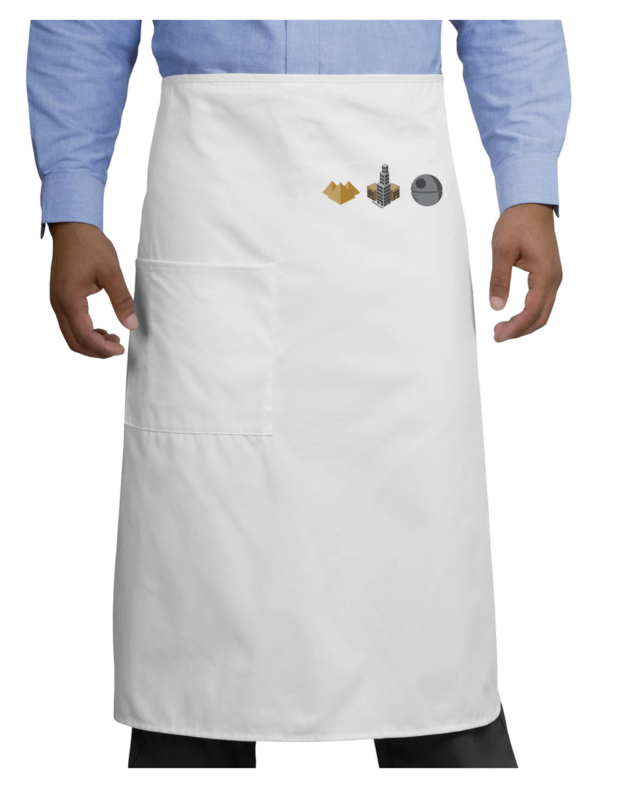 History of Architecture Funny Sci-fi Adult Bistro Apron by TooLoud-Bistro Apron-TooLoud-White-One-Size-Adult-Davson Sales
