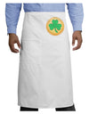 Shamrock Button Vector Design Adult Bistro Apron by TooLoud-Bistro Apron-TooLoud-White-One-Size-Adult-Davson Sales