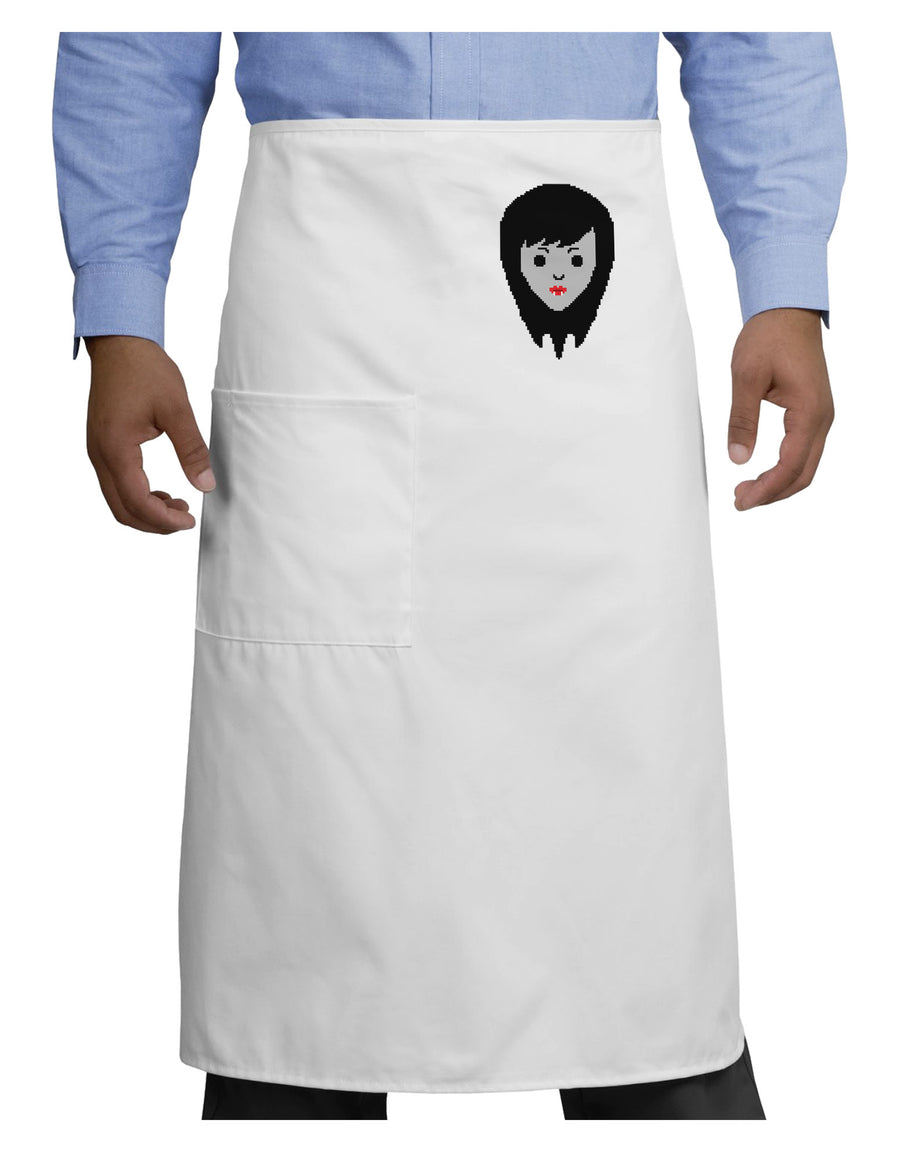 Cute Pixel Vampire Female Adult Bistro Apron-Bistro Apron-TooLoud-White-One-Size-Adult-Davson Sales