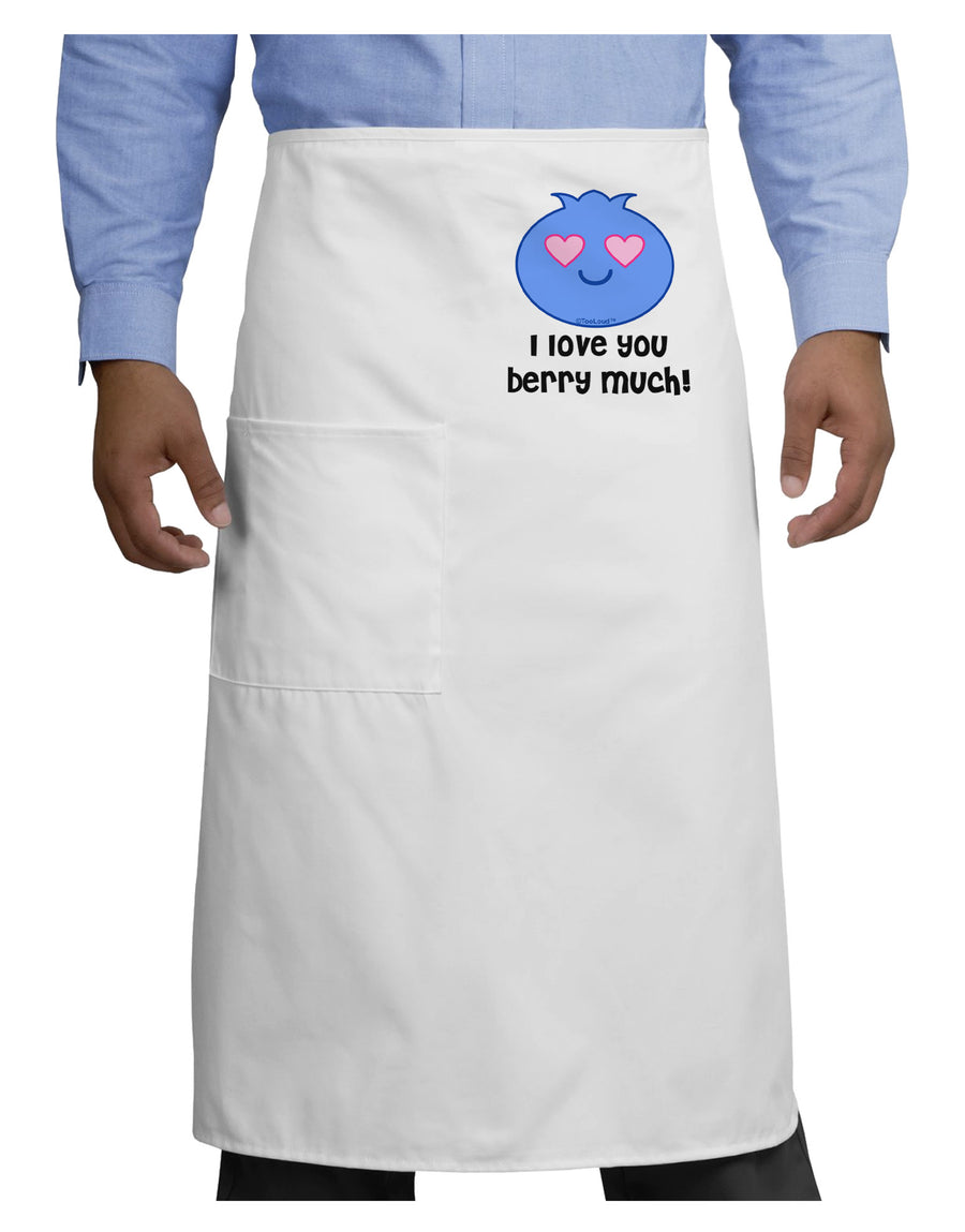 I Love You Berry Much Adult Bistro Apron by TooLoud-Bistro Apron-TooLoud-White-One-Size-Adult-Davson Sales