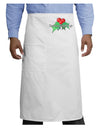 Holly Seasons Greetings Text Adult Bistro Apron by TooLoud-Bistro Apron-TooLoud-White-One-Size-Adult-Davson Sales